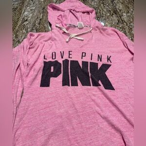 Rare V-neck  Y2K PINK Victoria's Secret Hot Pink Sporty Number Top Size M